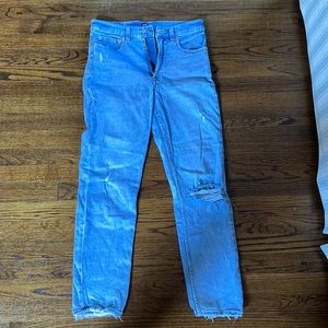 Gap distressed straight jeans
